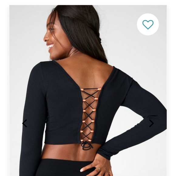 🔮 NWT- Fabletics - NOT ONLINE OR INSTORE - Kinsley Seamless Lace-Up Long Sleeve - Picture 6 of 14